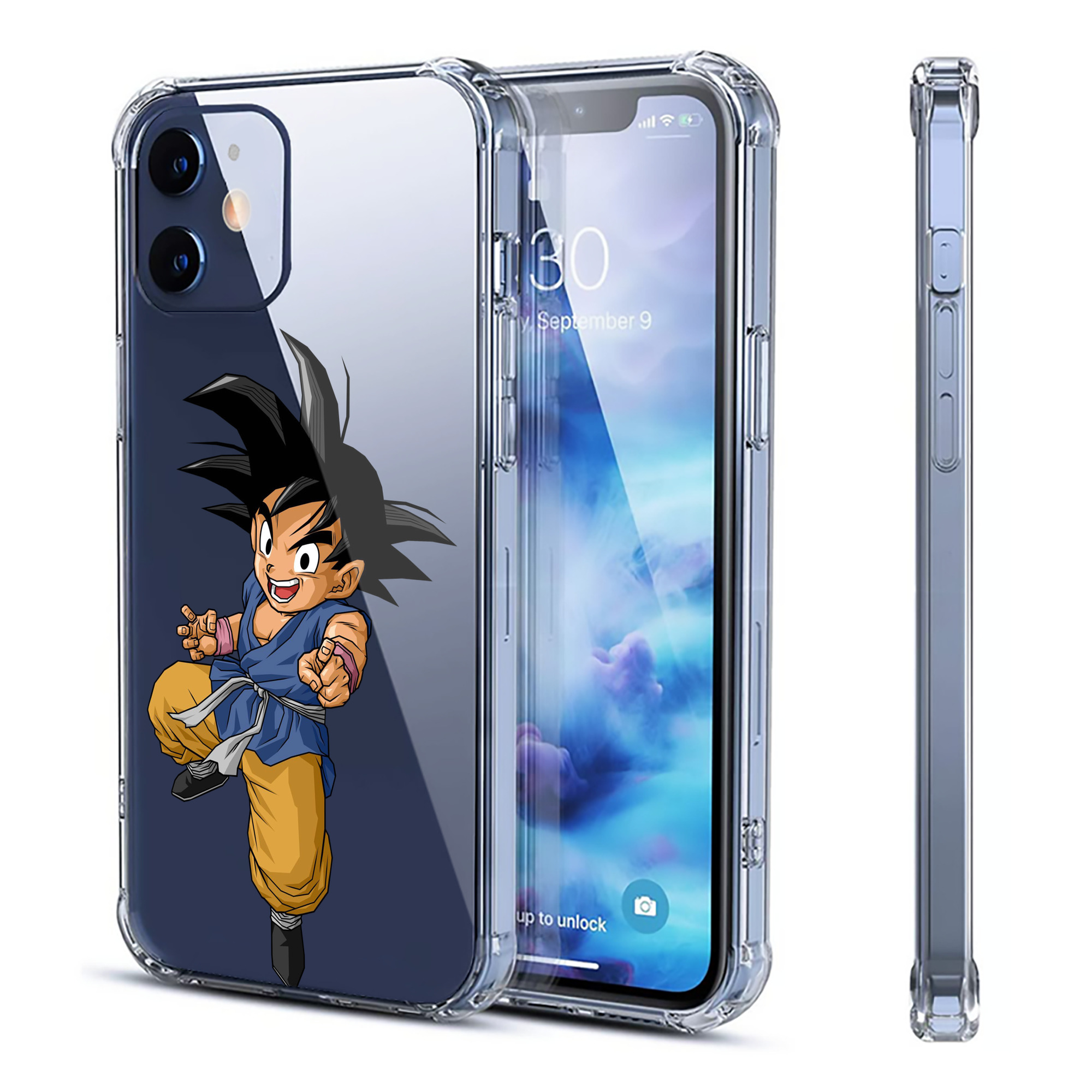 （画像用） ドラゴンボール 孫悟空（そん ごくう）Son Goku カカロット DRAGON BALL Kakarotto 【iPhone 12シリーズ対応】透明スマホケース（クリアソフトケース）